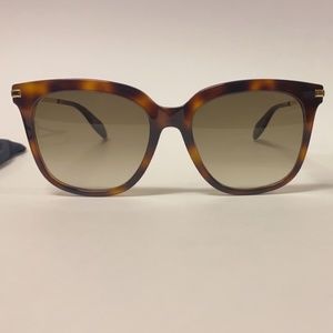 Alexander McQueen AM0107S 002 - Brown Gradient Tint Sunglasses